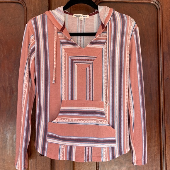 Wallflower Tops - ☀️ 5 for $15 ☀️ Wallflower Hooded Sweatshirt Striped Baja Jacket Light Weight